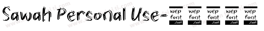 Sawah Personal Use字体转换